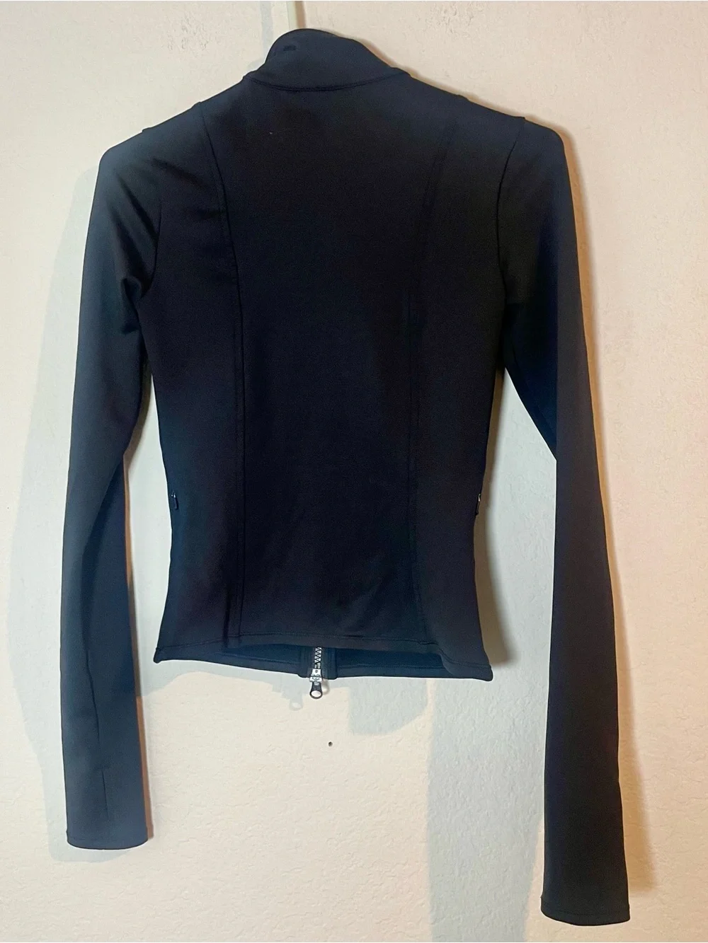Alo Yoga Black Full Zip Jacket XS Women Two Way Zip Pockets